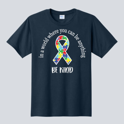 Adult T-Shirt - Autism Awareness - Be Kind Ribbon Thumbnail