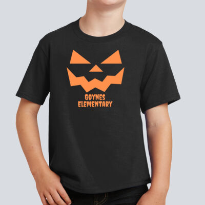 Youth T-Shirt - Fall Holidays - Jack O' Lantern - Orange Thumbnail