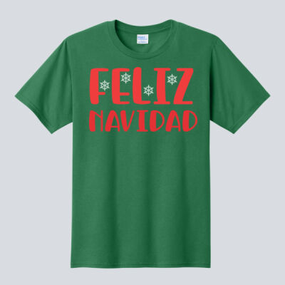 Adult T-Shirt - Winter Holidays - Feliz Navidad - Red Thumbnail