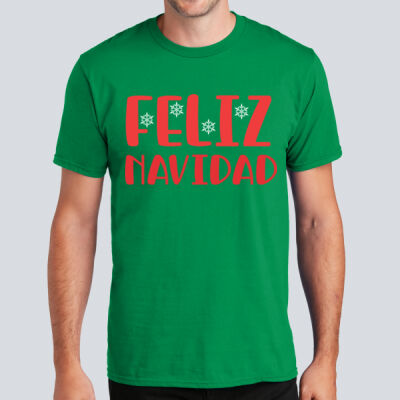 Adult T-Shirt - Winter Holidays - Feliz Navidad - Red Thumbnail