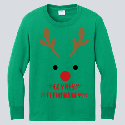 Youth Long Sleeve Shirt - Winter Holidays - Reindeer Thumbnail