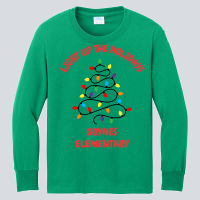 Youth Long Sleeve Shirt - Winter Holidays - Light Up - Red Thumbnail