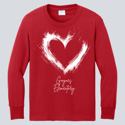 Youth Long Sleeve Shirt - Spring - Valentine's Heart Thumbnail