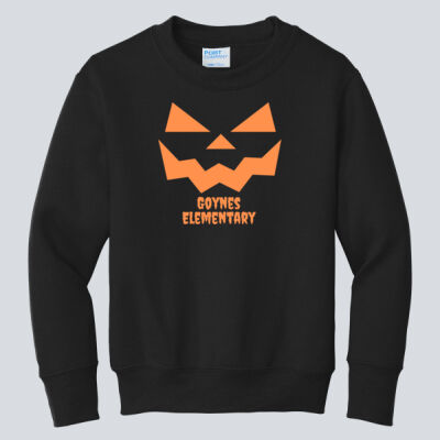 Youth Crewneck - Fall Holidays - Jack O' Lantern - Orange Thumbnail