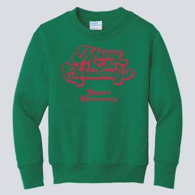 Youth Crewneck - Winter Holidays - Merry Christmas - Red Thumbnail