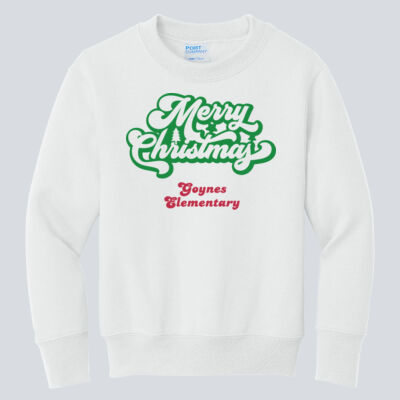 Youth Crewneck - Winter Holidays - Merry Christmas - Green & Red Thumbnail